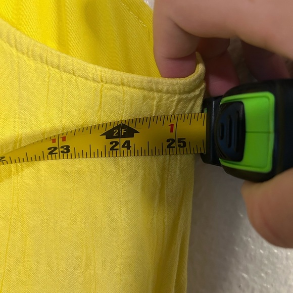 Old Navy Yellow Maxi Sundress Womens XXL V-Neck Sleveless Lined One Side Slit - Picture 8 of 9